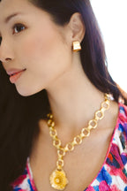 14K Golden Shield Earrings