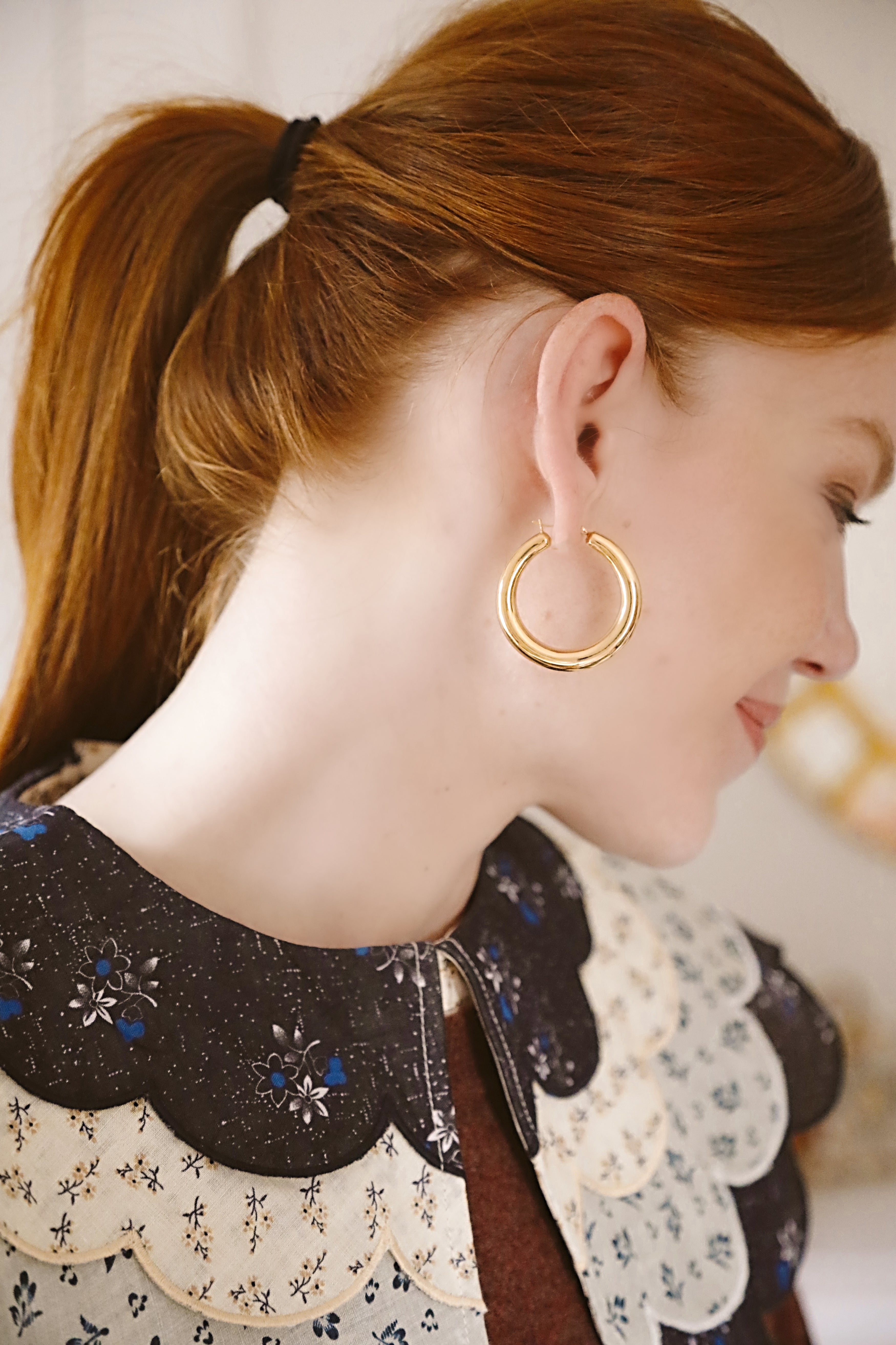 14K Selena Hoops