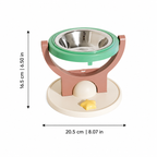 Size guide for 2-in-1 elevated pet bowl