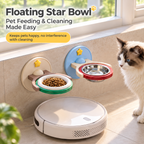 2-in-1 elevated pet bowl mounted beside a feeding area