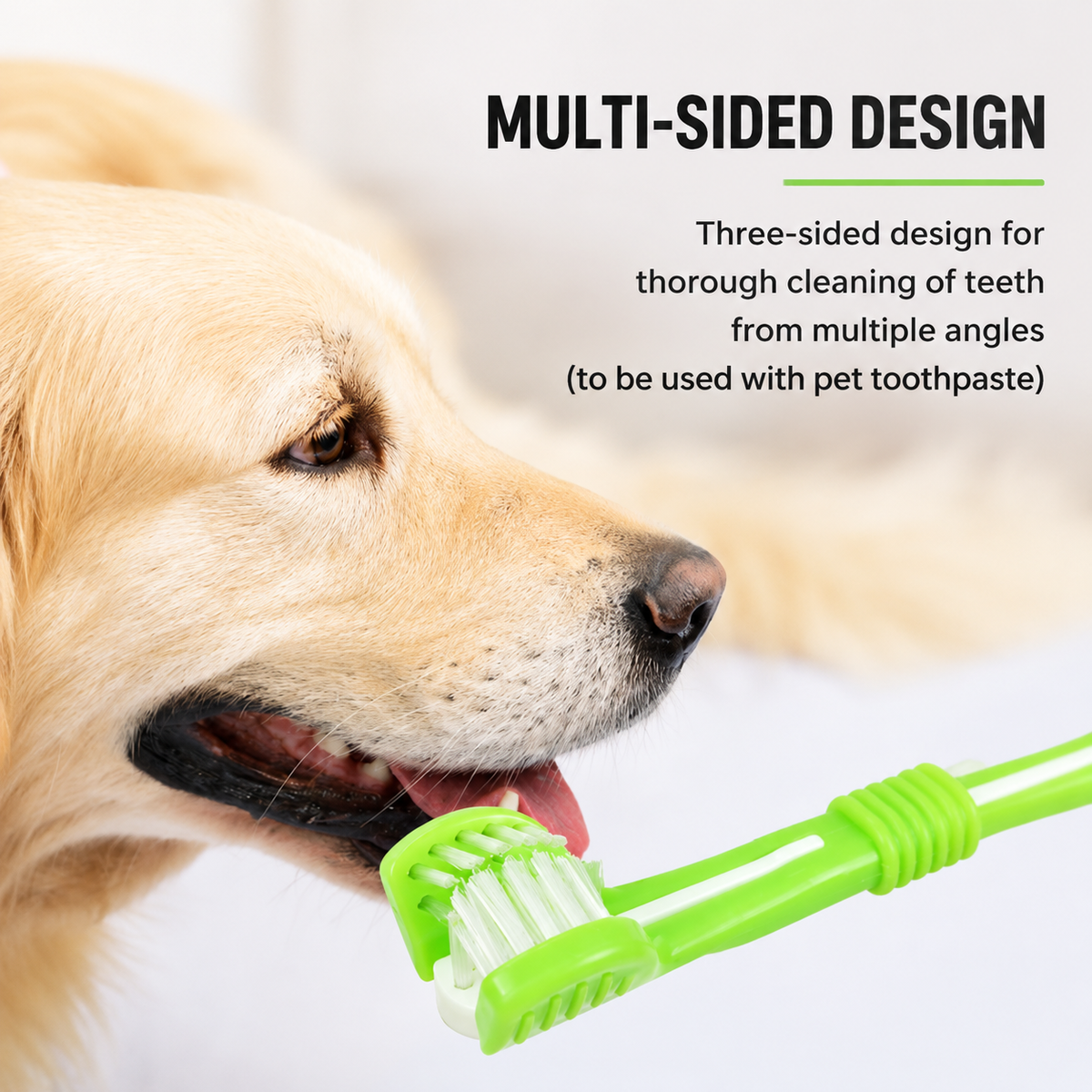 3 – Sided Dog Toothbrush 2 – Pack – Multi – Angle Pet Dental Care Brush – product image 3