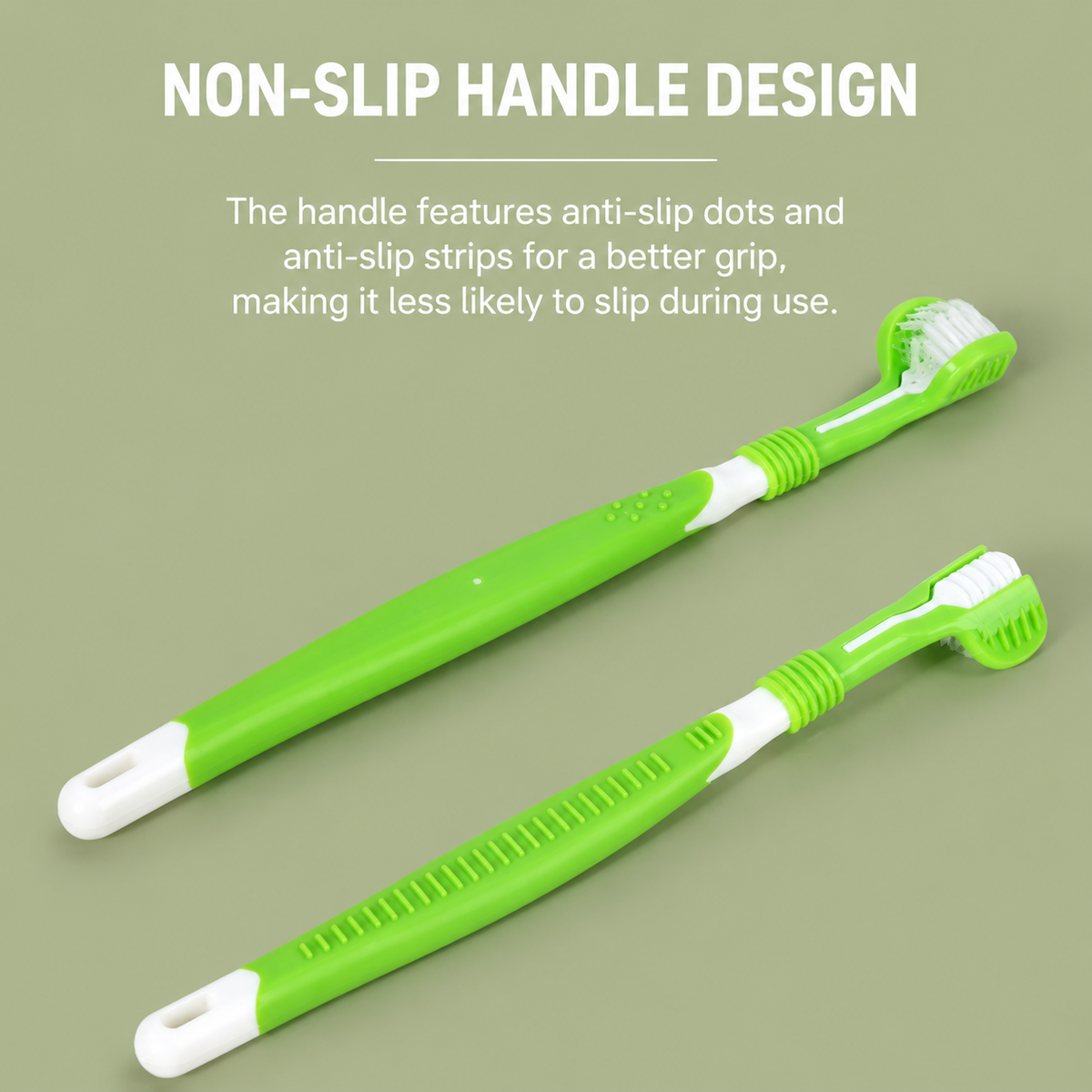 3 – Sided Dog Toothbrush 2 – Pack – Multi – Angle Pet Dental Care Brush – product image 7