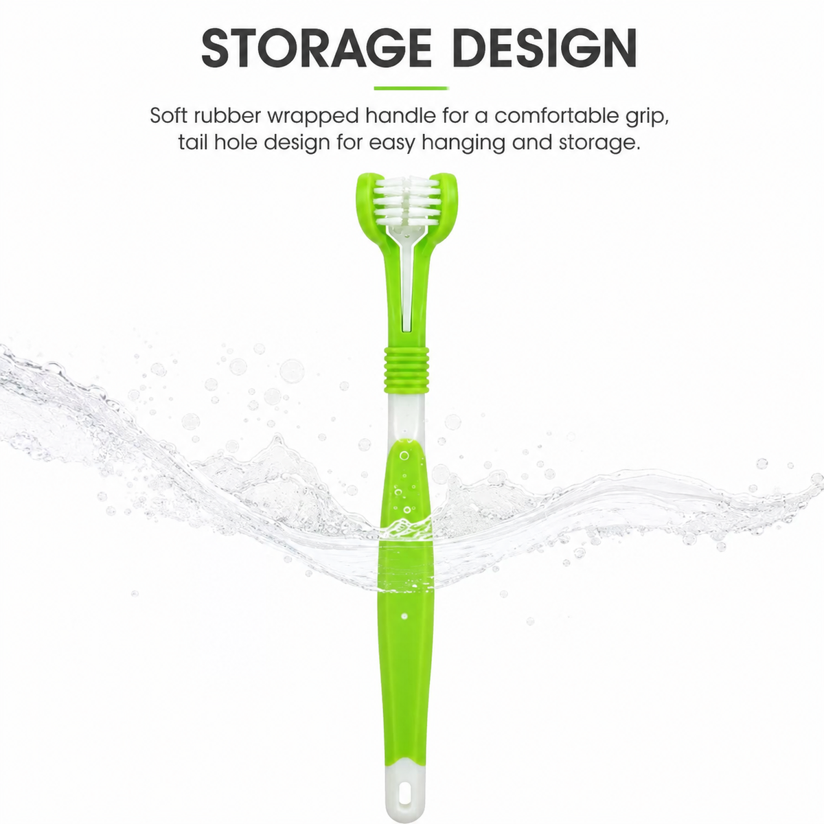 3 – Sided Dog Toothbrush 2 – Pack – Multi – Angle Pet Dental Care Brush – product image 8
