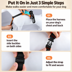 No-Pull Anti-Lunge Dog Harness with Built-In Retractable Leash