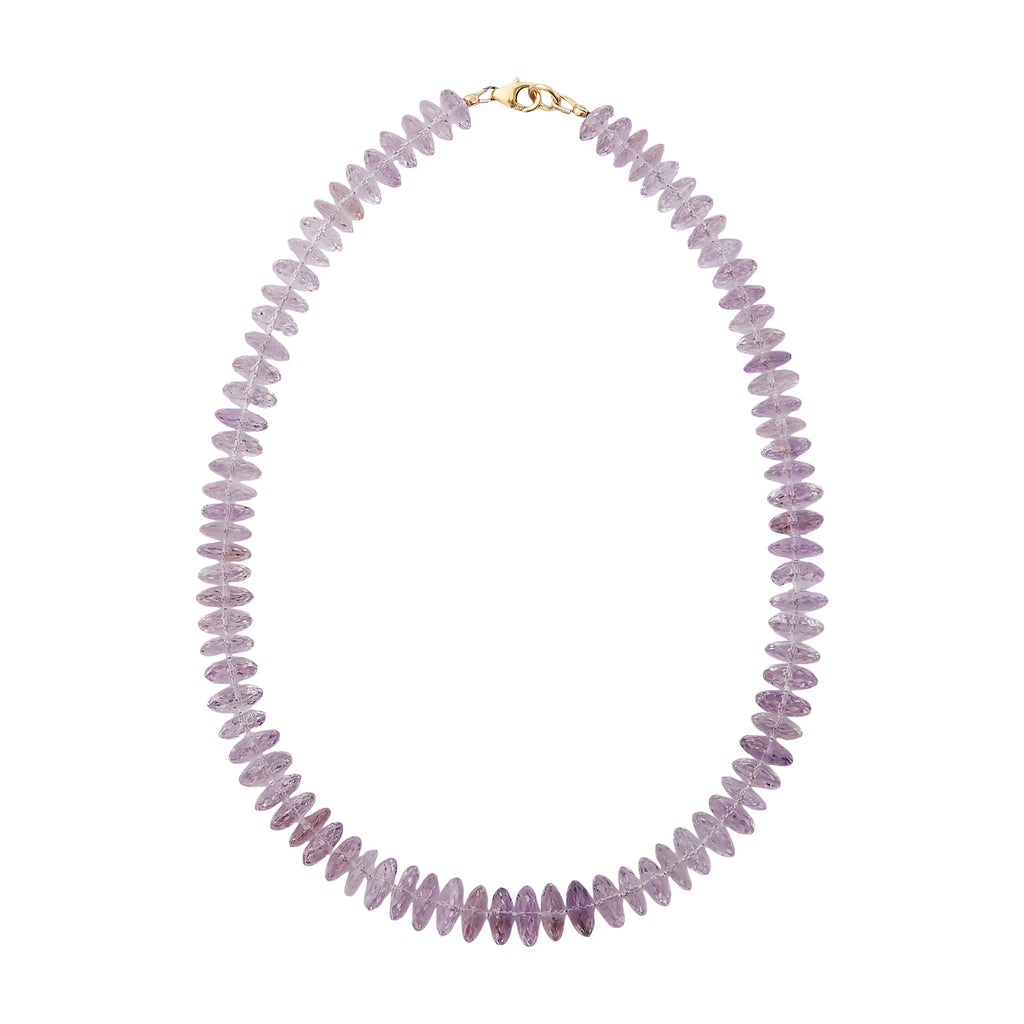 Amethyst And 14K Gold Necklace