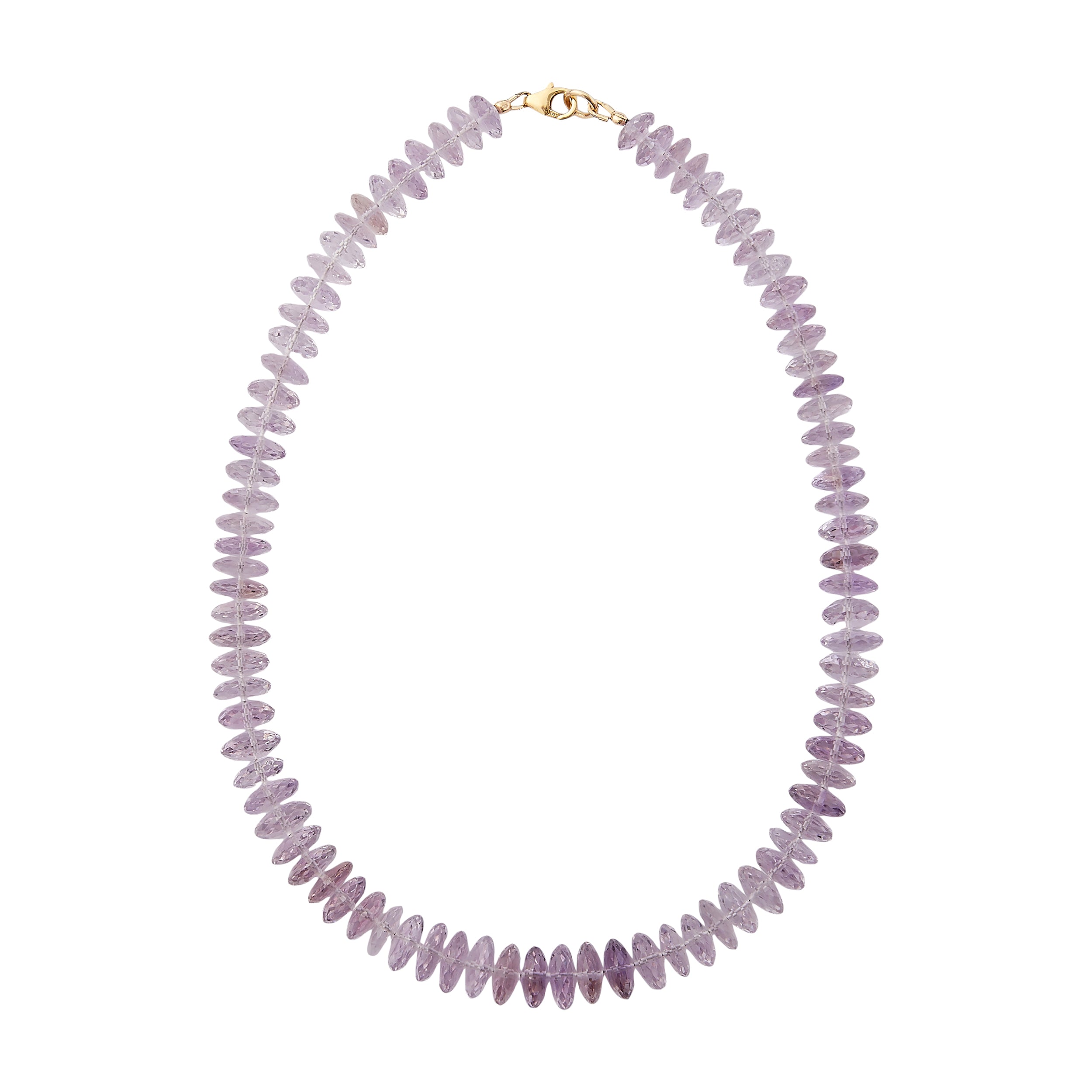 Amethyst And 14K Gold Necklace