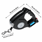 Retractable Dog & Cat Leash with LED Light & Waste Bag Dispenser