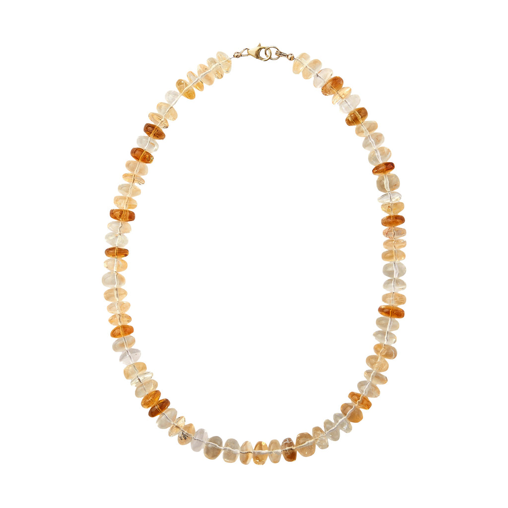 Citrine And 14K Gold Necklace