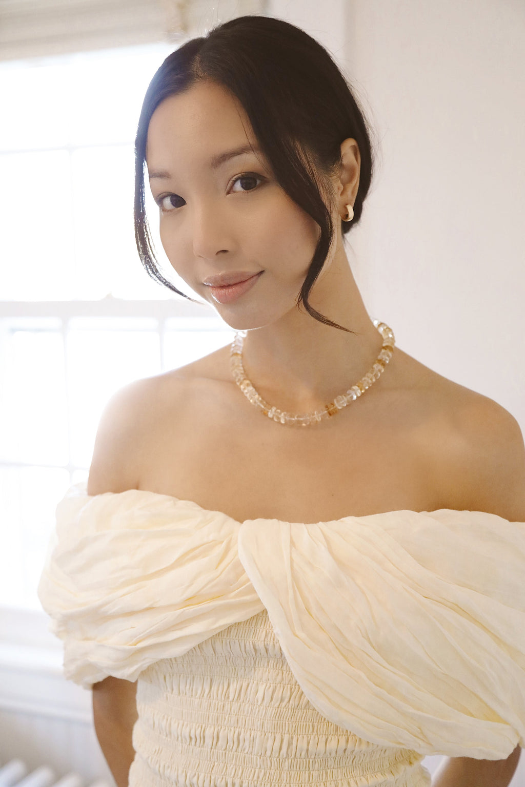 Citrine And 14K Gold Necklace