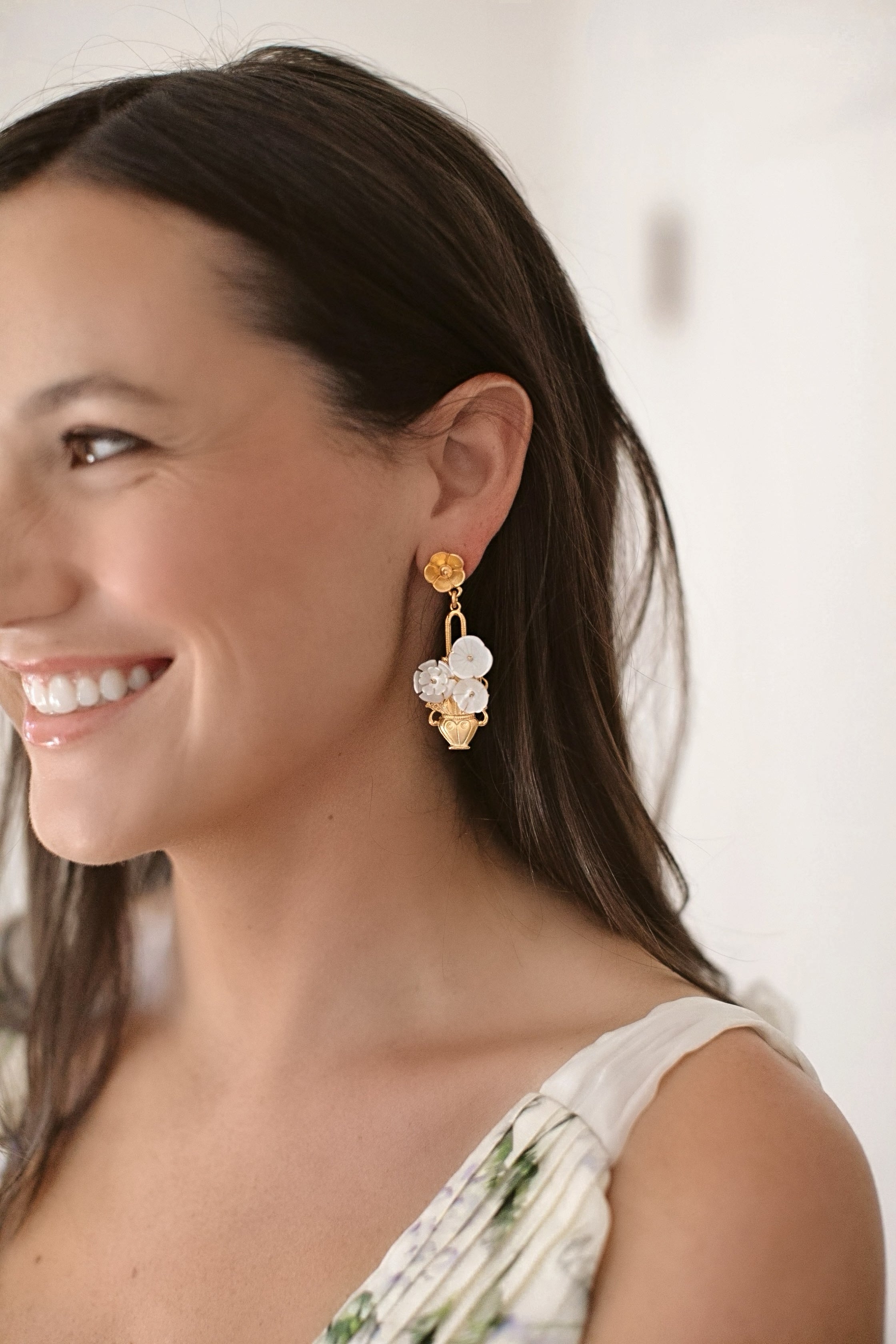 Flower Basket Earrings