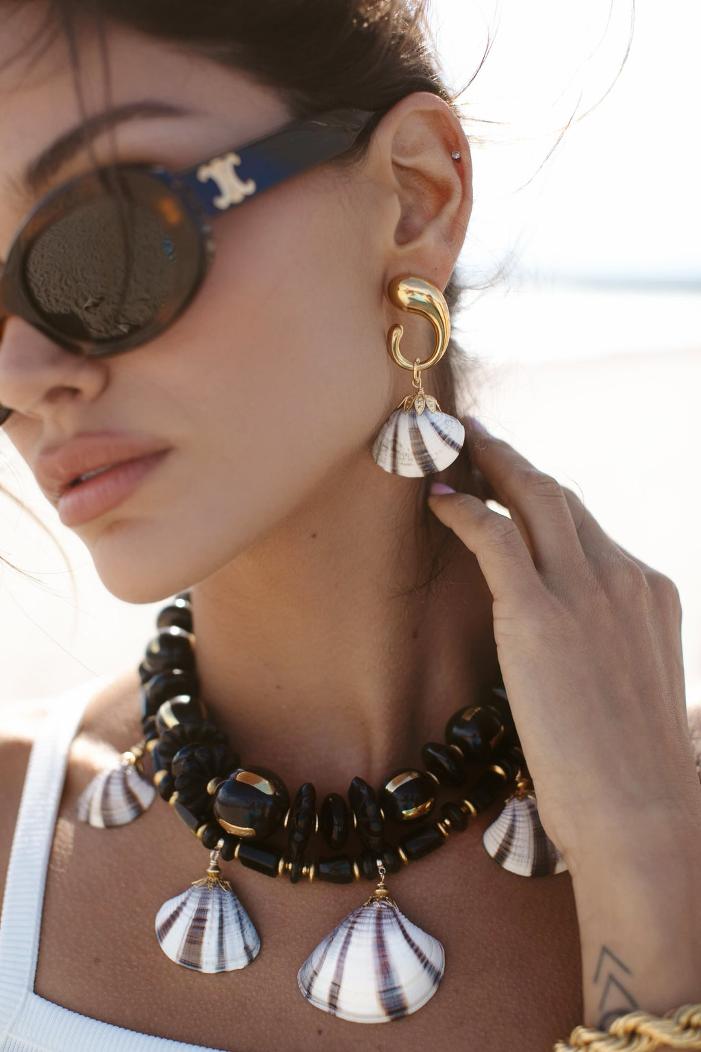Moon Shell Earrings