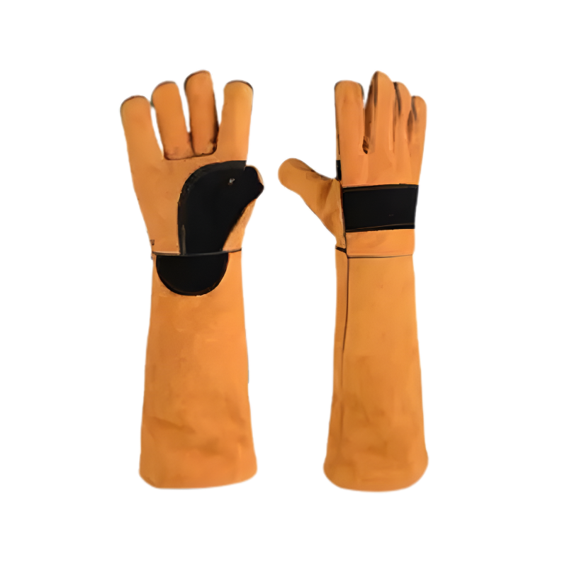 Long Cowhide Pet Handling Gloves for Bites & Scratches