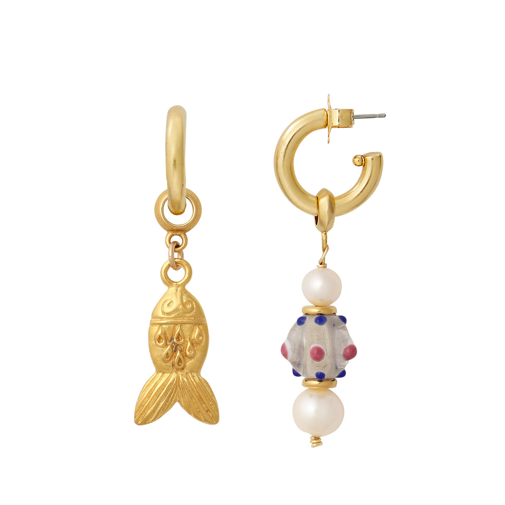 Gold Fish Earring Charm