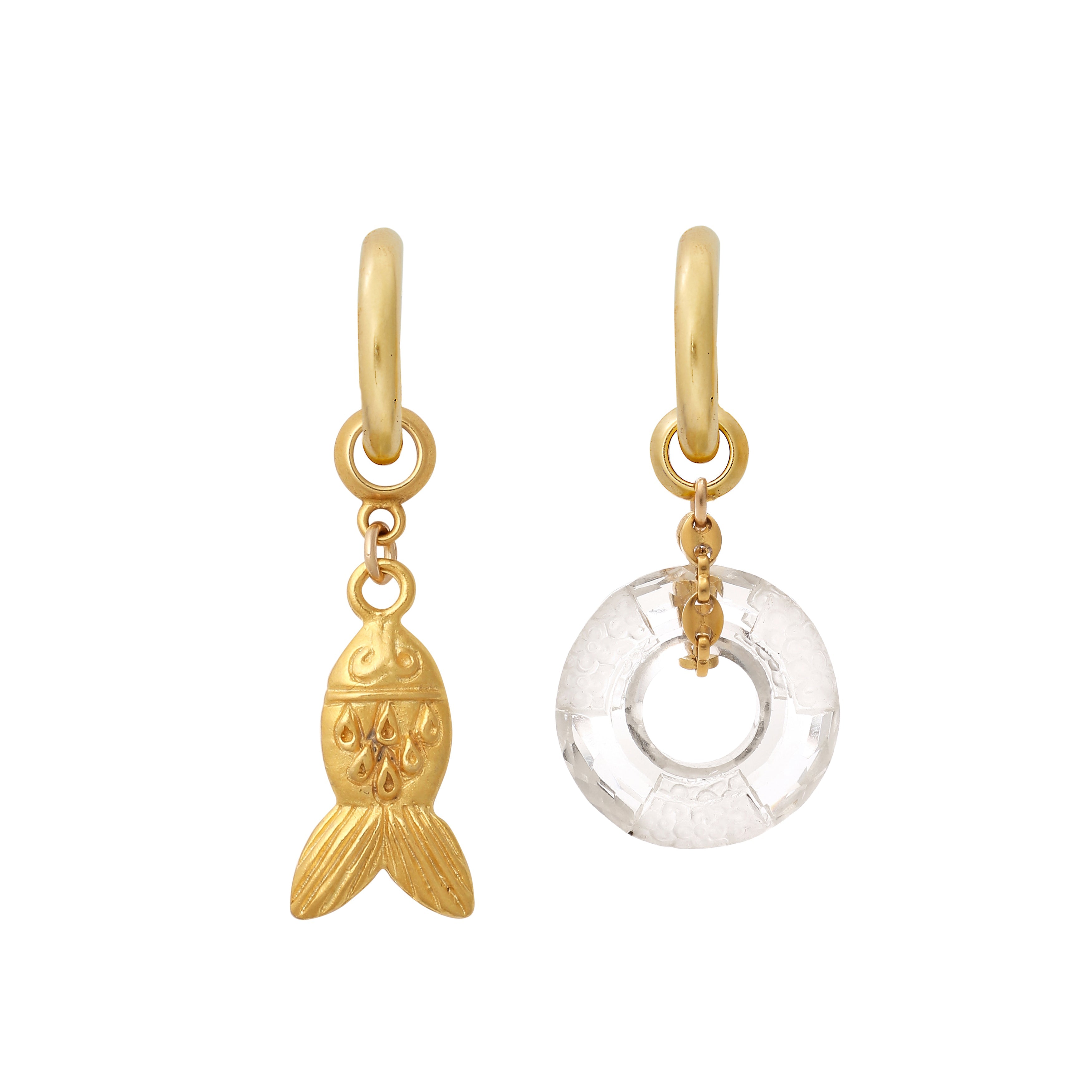 Gold Fish Earring Charm
