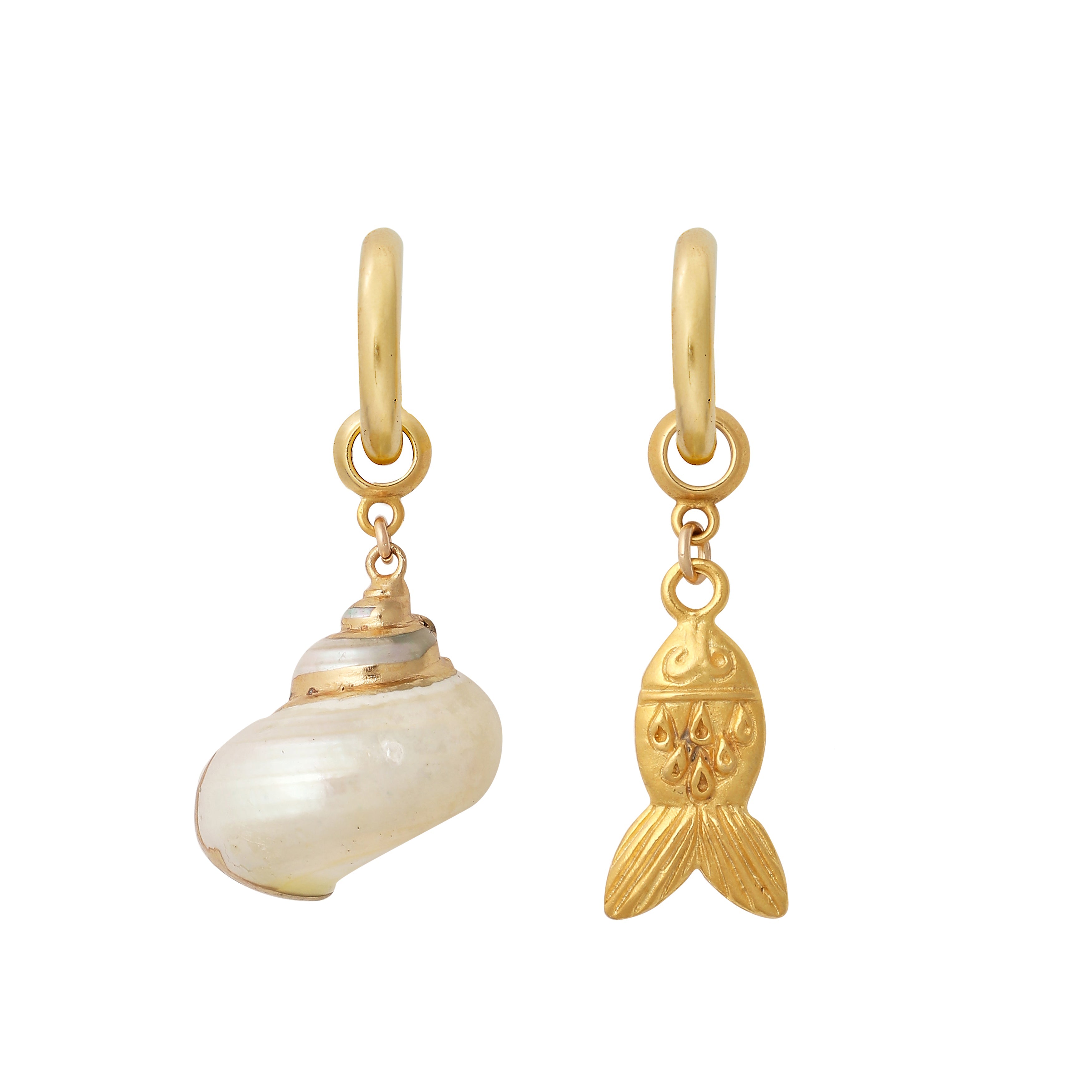 Gold Fish Earring Charm