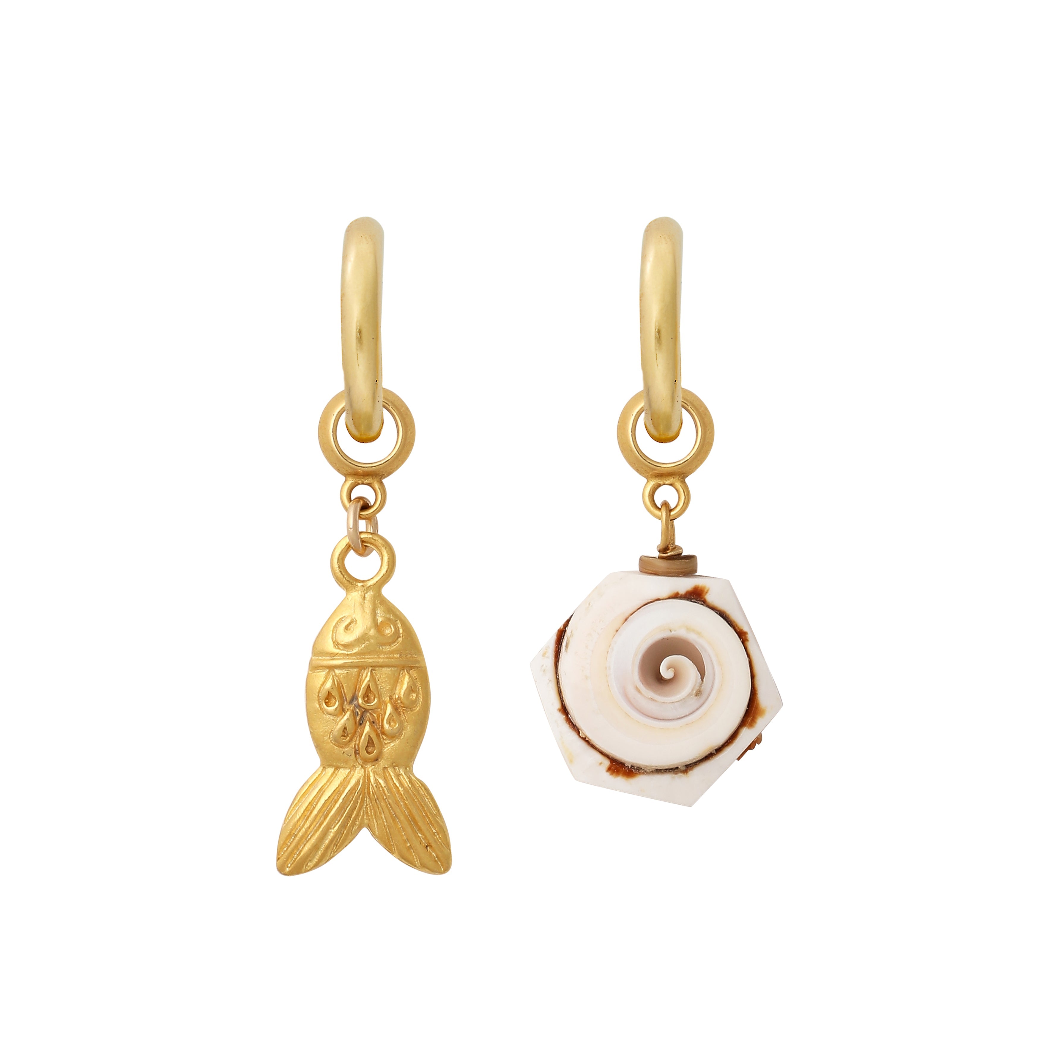 Gold Fish Earring Charm