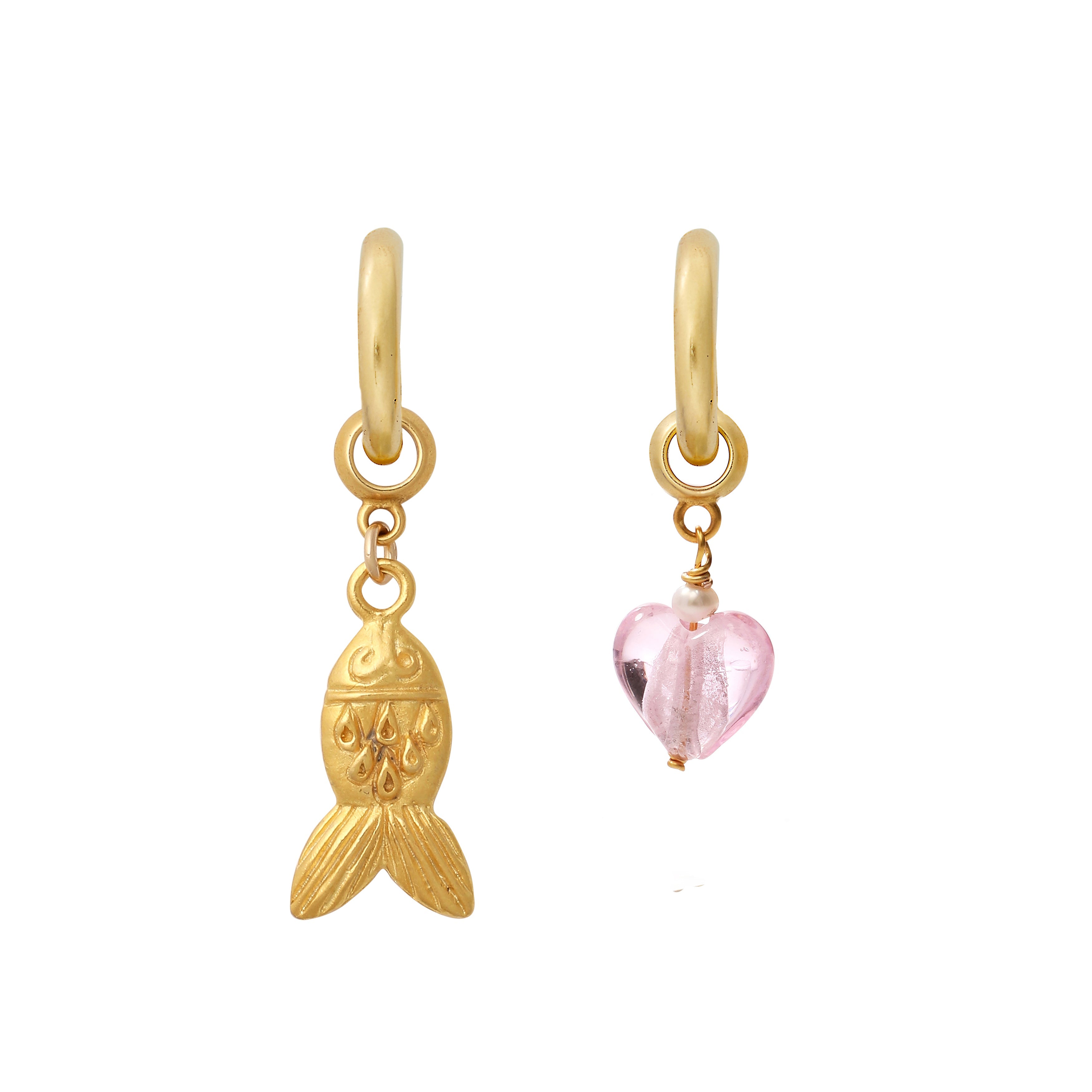 Gold Fish Earring Charm