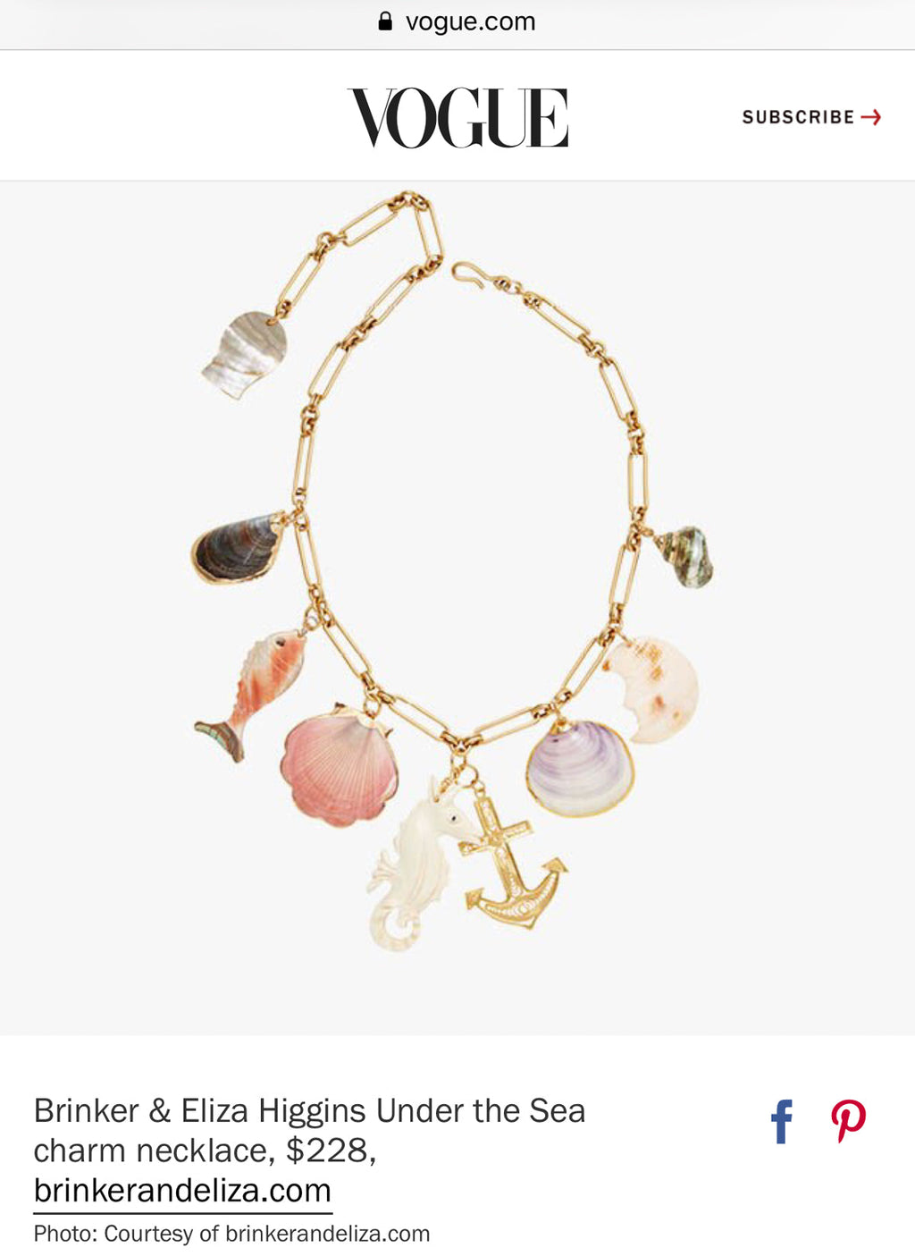 Under The Sea Charm Necklace