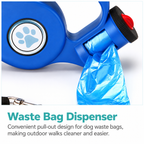 Retractable Dog & Cat Leash with LED Light & Waste Bag Dispenser