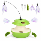 Included pieces shown with the automatic multi-hole cat teaser toy