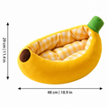 Small size guide for banana-shaped pet bed