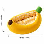 Small size guide for banana-shaped pet bed