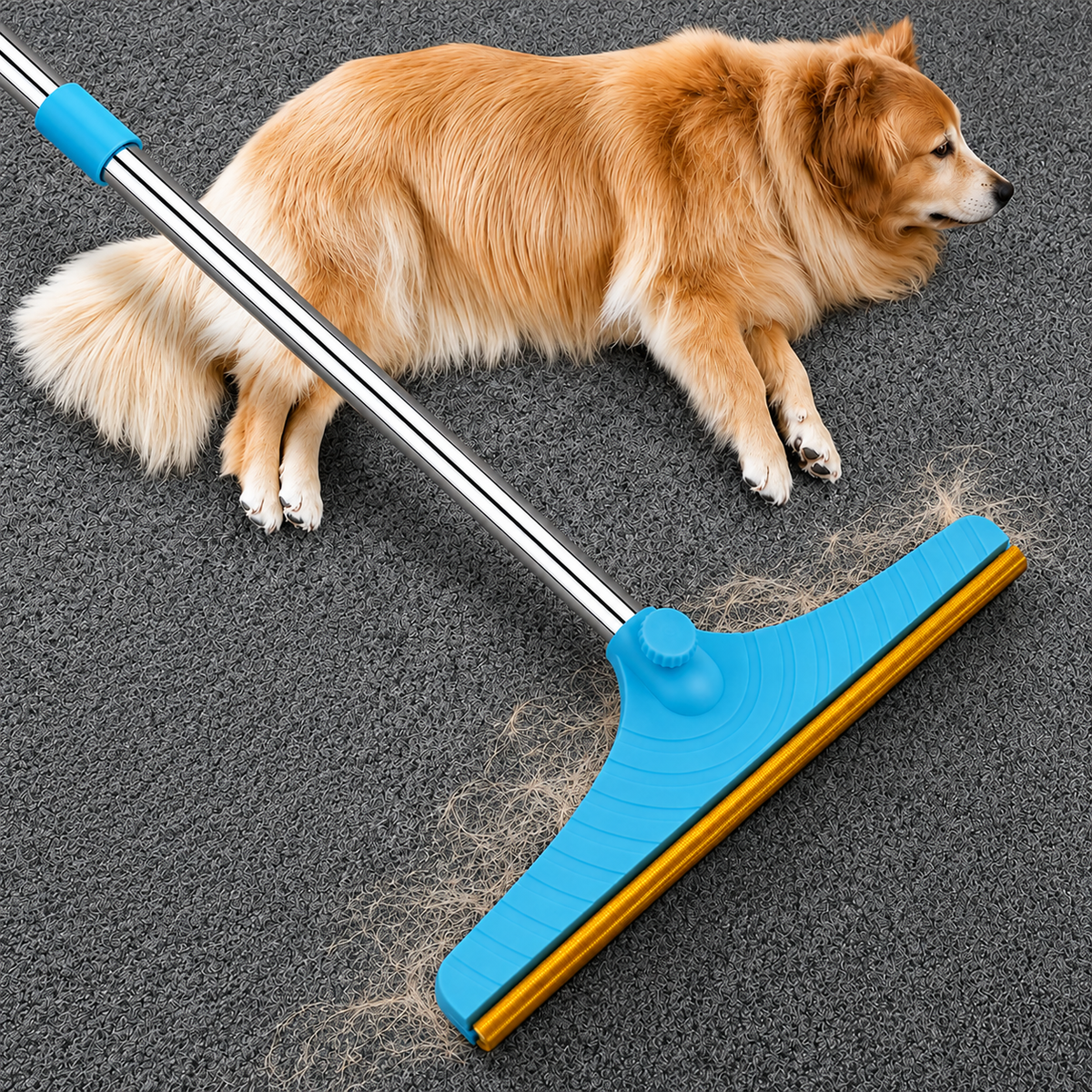 Carpet Rake for Pet Hair Removal – Reusable Pet Hair Remover