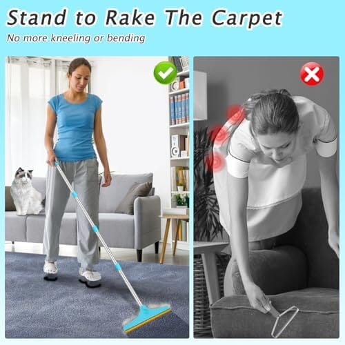 Carpet Rake for Pet Hair Removal – Reusable Pet Hair Remover – product image 3