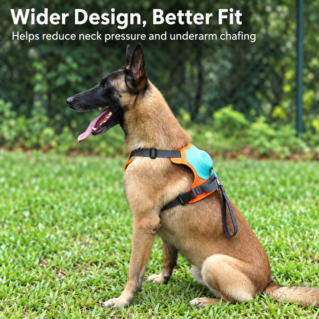 No-Pull Anti-Lunge Dog Harness with Built-In Retractable Leash