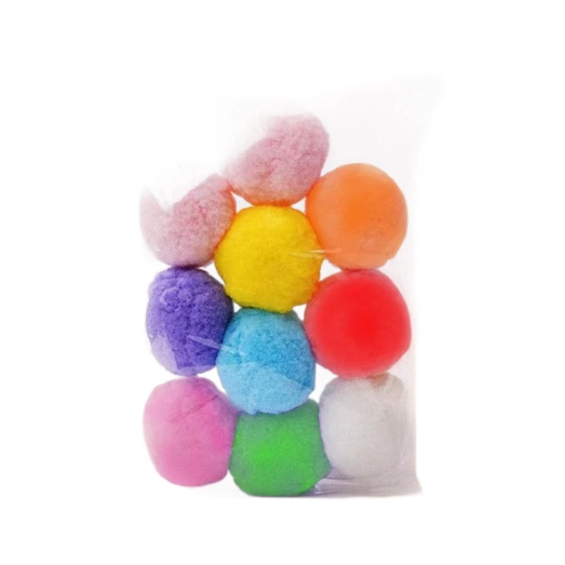 Included pieces shown with the colorful plush cat toy balls