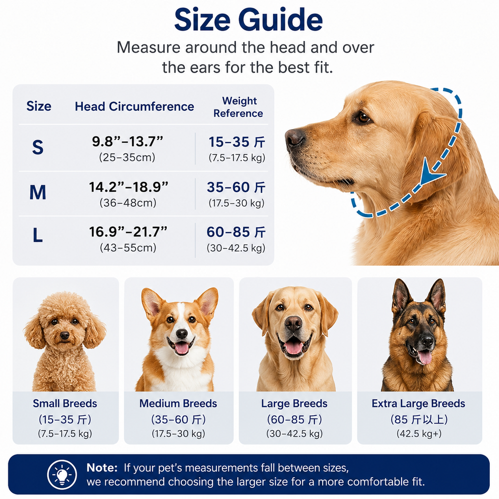 Dog Calming Hood with Noise – Reducing Ear Coverage & Adjustable Fit – product image 7