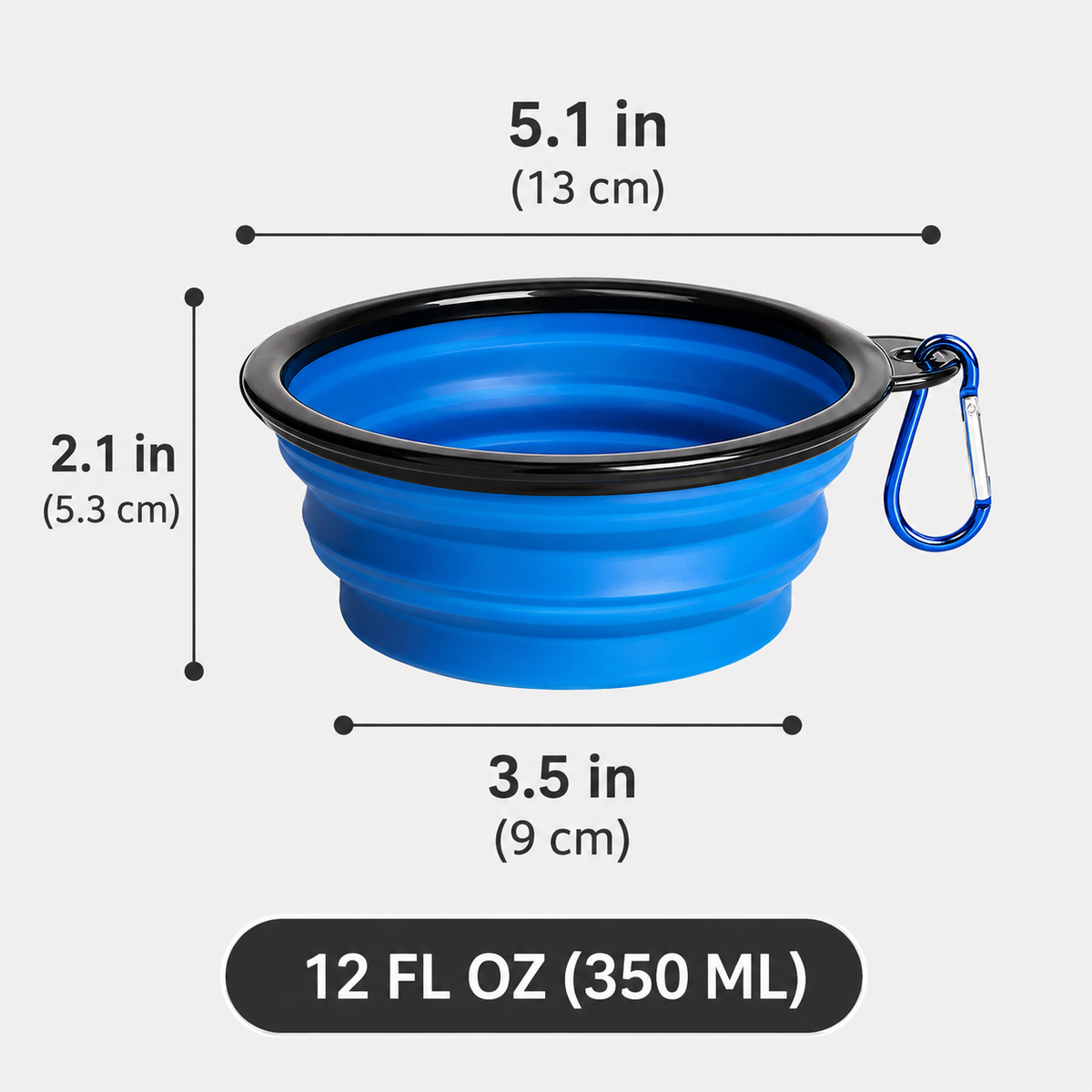 Foldable Silicone Dog Travel Bowl – Portable Food & Water Bowl for Pets – product image 4