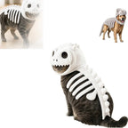 Glow-in-the-dark dinosaur pet costume on a clean background
