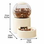 Size guide for gravity pet feeder and water dispenser