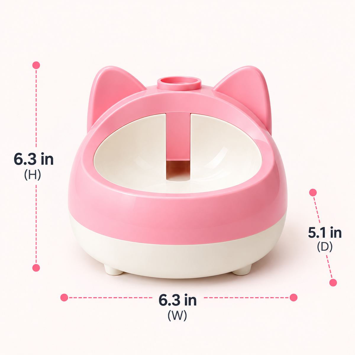 Size guide for gravity pet water dispenser