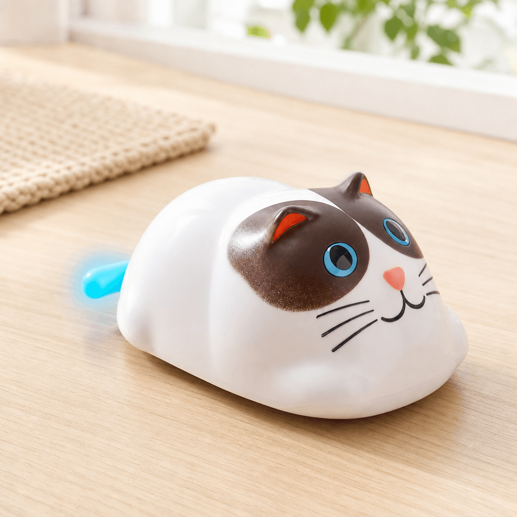 Automatic Interactive Cat Toy with Moving Tail & Type-C Charging