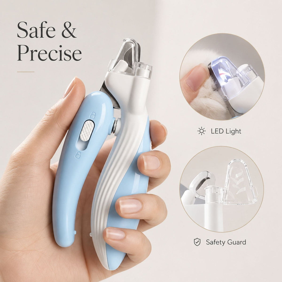 LED Pet Nail Clippers for Dogs & Cats with Safety Guard – product image 4