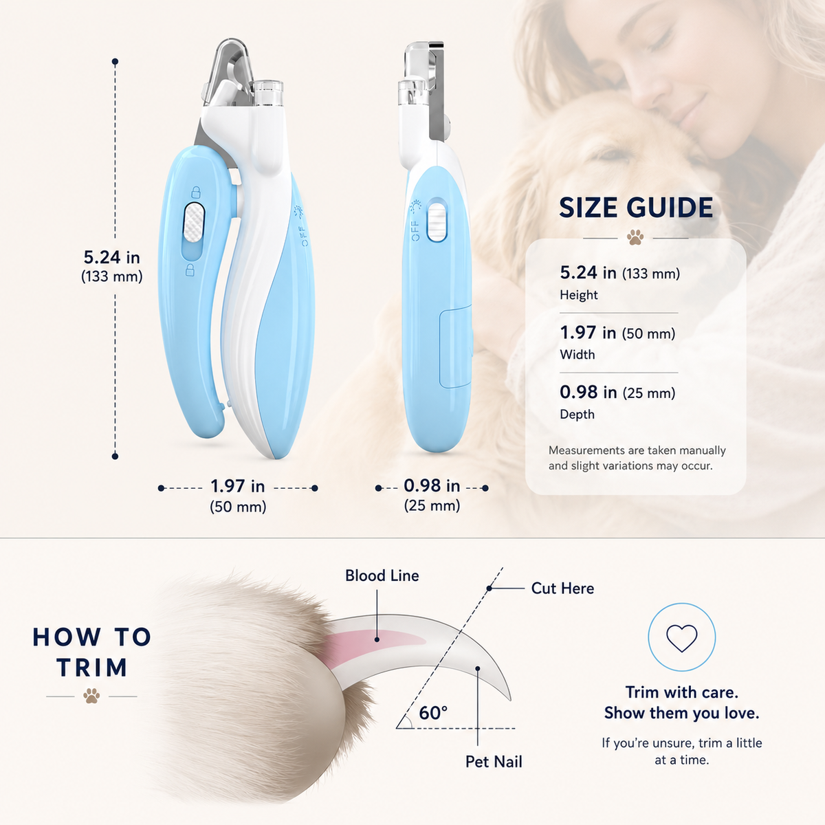 LED Pet Nail Clippers for Dogs & Cats with Safety Guard – product image 8