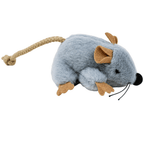 Moving plush mouse cat toy on a clean background