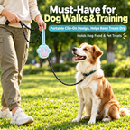 Paw-shaped silicone pet treat pouch used during outdoor dog training