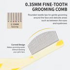 Pet Facial Comb for Dogs & Cats – Fine Tooth Eye Grooming Comb – product image 2