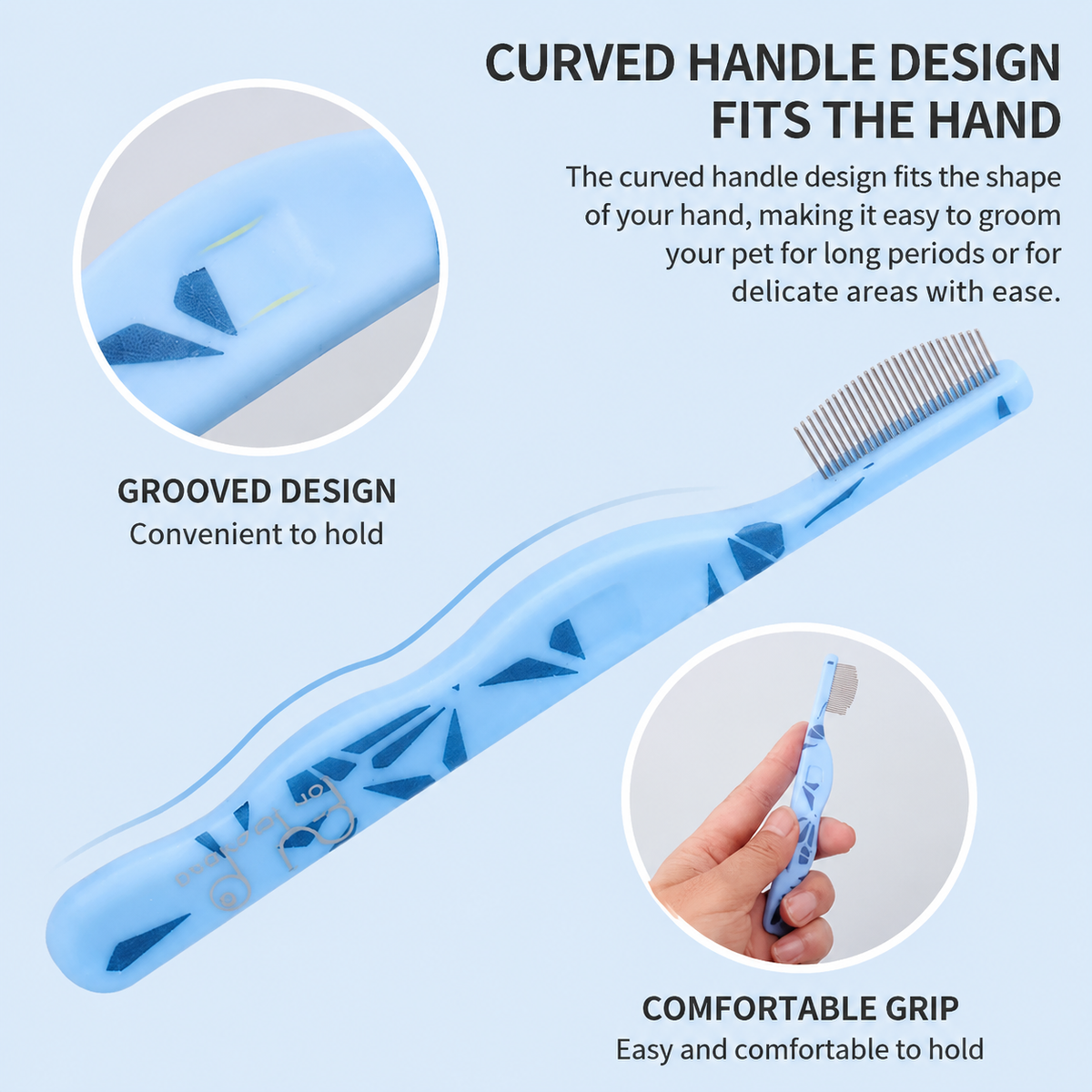 Pet Facial Comb for Dogs & Cats – Fine Tooth Eye Grooming Comb – product image 3