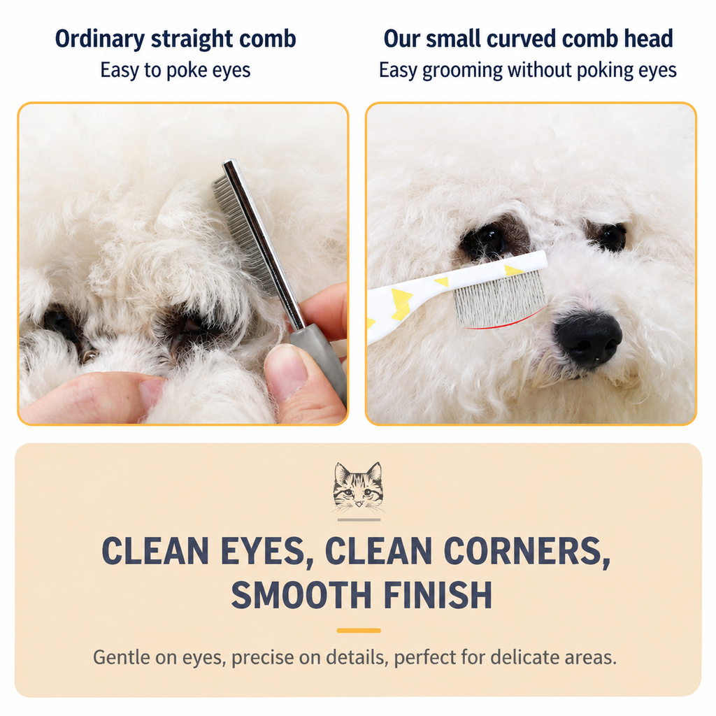 Pet Facial Comb for Dogs & Cats – Fine Tooth Eye Grooming Comb – product image 5