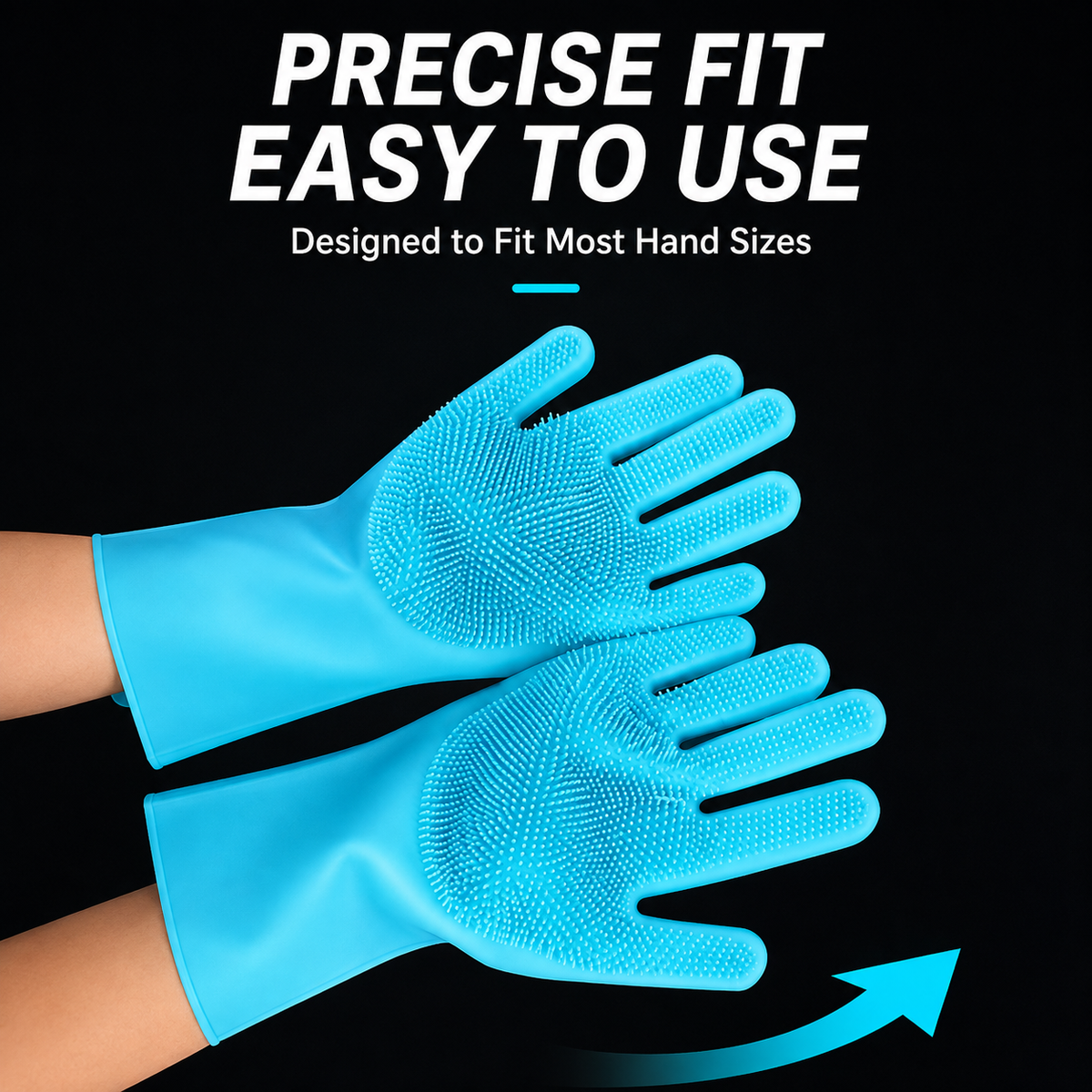 Pet Grooming Gloves for Dogs & Cats, Silicone Deshedding Bath Brush – product image 2