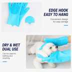 Pet Grooming Gloves for Dogs & Cats, Silicone Deshedding Bath Brush – product image 5