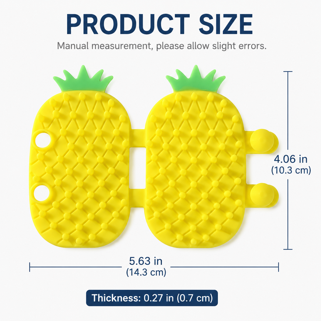 Pineapple Cat Self Grooming Brush 2 Pack – Silicone Cat Massage Brush & Hair Remover – product image 5