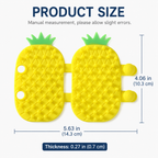 Pineapple Cat Self Grooming Brush 2 Pack – Silicone Cat Massage Brush & Hair Remover – product image 5