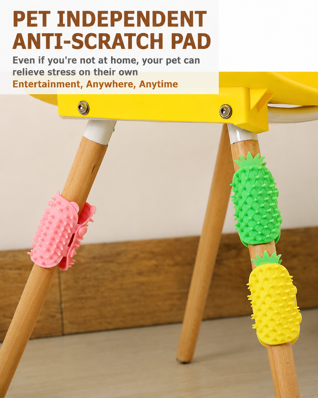 Pineapple Cat Self Grooming Brush 2 Pack – Silicone Cat Massage Brush & Hair Remover – product image 10