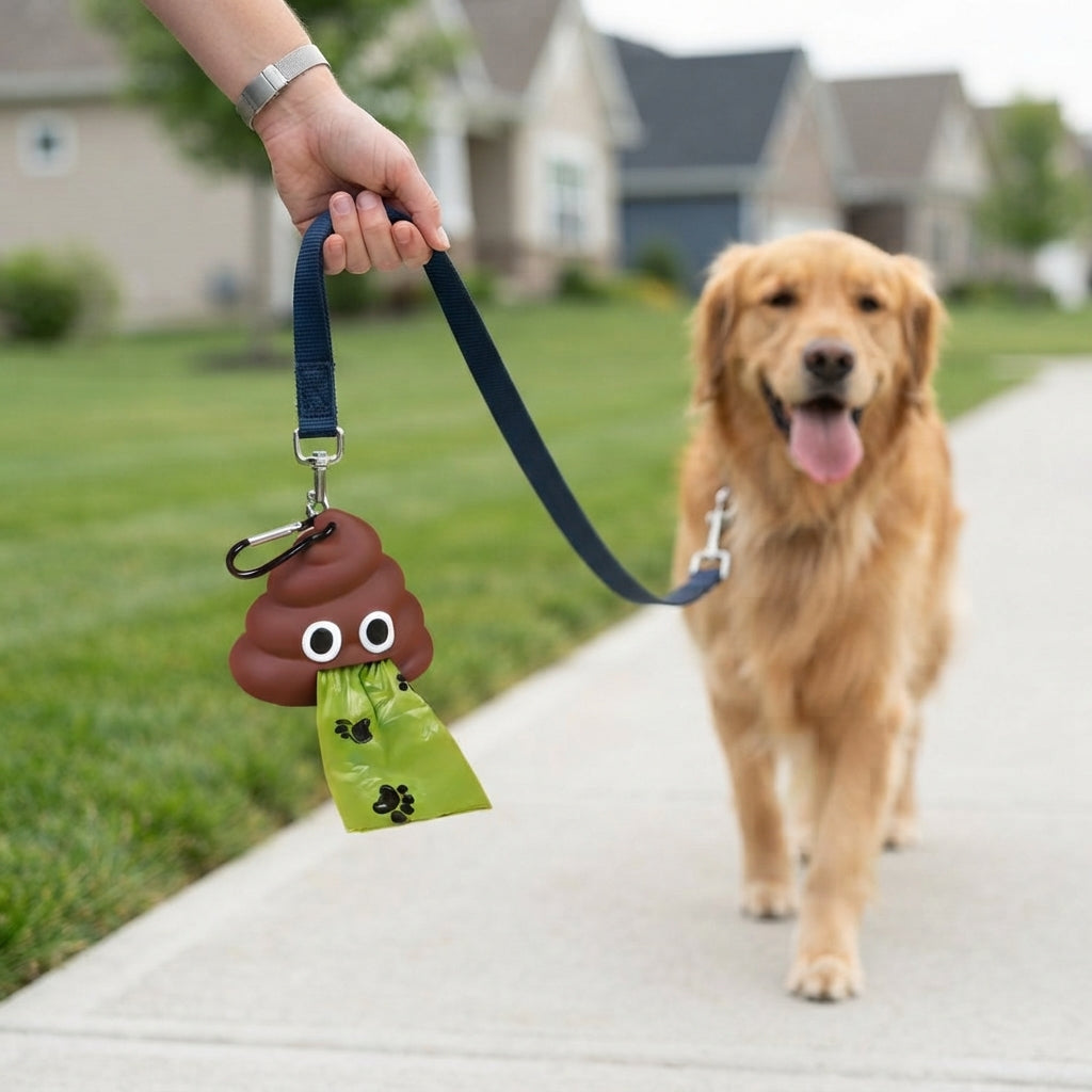 Poop Bag Holder With Clip – Portable Dog Waste Bag Dispenser For Walks – product image 3