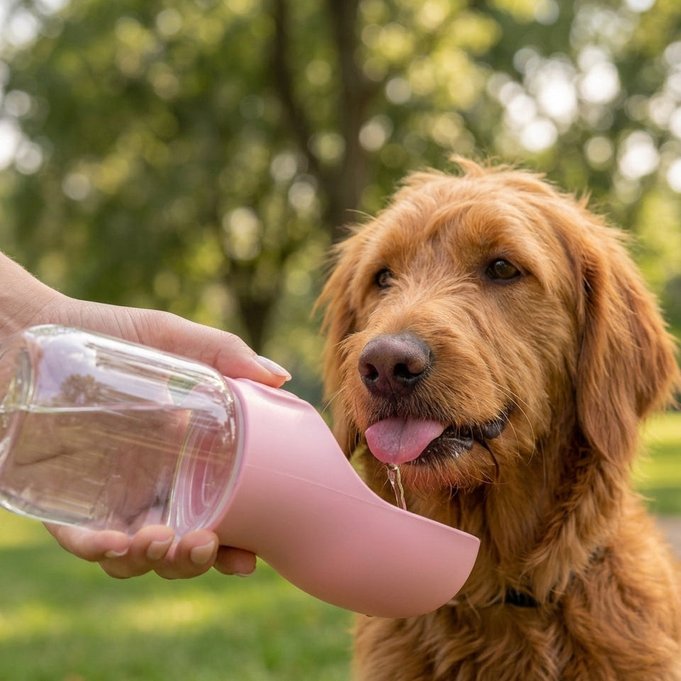 Portable Dog Water Bottle – Leakproof Travel Water Bowl for Dogs & Cats